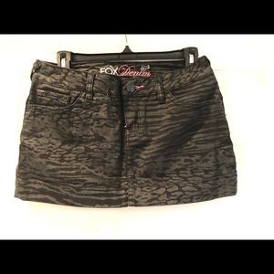 Fox Denim Skirt